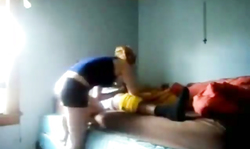 Nailing in missionary pose with horny young gf and her black fucker