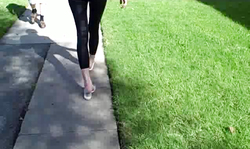 Spotted an awesome Spandex babe in really cute pants