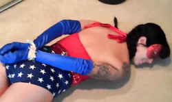 Masked tattooed babe is looking fuckable in this sexy Spandex panties