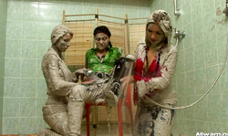 Glamorous fetish bitches are getting messed in liquid