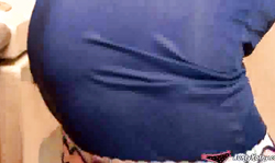 Stunning Aunty Kathy poses hot in a silk red lingerie