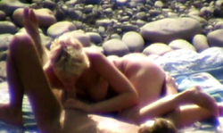 Awesome 69 beach sex action with a dick-sucking blonde milf