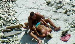Reality outdoor sex action with a slender blonde bitch