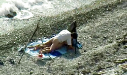 Amazing reality porn action with an amateur couple having beach sex