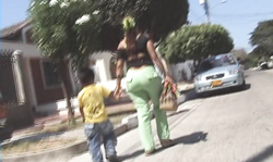 Sweet big booty bitch spotted in tight green pants