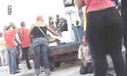 Enjoy watching a truly five star big booty babe in black yoga pants