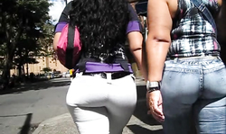 Spotted two awesome ladies with amazingly sexy big booties!
