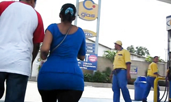 Amazingly sweet big booty and a truly hot-looking thin waist