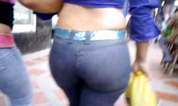 Filming two sexy ladies and their awesome big asses!