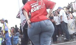 Sexiest big booty chick in the tightest blue jeans