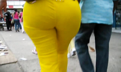 Truly spicy as hell round big booty in yellow pants