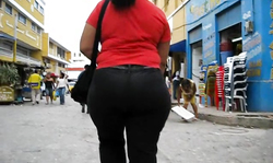 Chasing her big booty through the streets of mexico