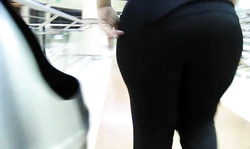 Sweetest big booty babe in very hot and tight black pants