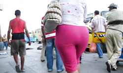 Bitchy amateur in pink yoga pants have a good big booty