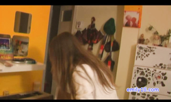 Angelic toned babe Emily 18 shows her small tits with passion