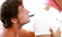 Passionate casting teen Kacy Lane shows her naked snatch