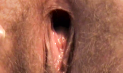 Dirty-minded Russian bitch shows off her hairy snatch