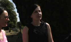 Awesome British brunette is getting drilled by dildo