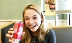 Smiling girlfriend is talking about her sexual preferences