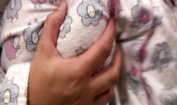 Dark-haired Mellie D is stroking her little pussy with passion