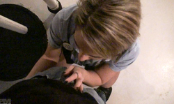 Sporty cutie on glossy high heels Nikki Sims rubs a boner