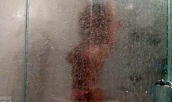 Glamorous beauty Nikki Sims spotted taking a shower