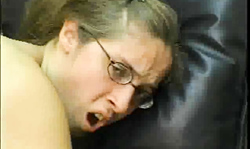 Innocent-looking young cutie in short dress bangs with an old pervert