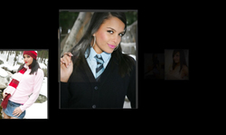 Puerto Rico blondie on glossy high heels poses on the leather couch