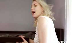 Mormon Girlz brunette swallows a really big and long dick