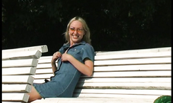 Public whore shows her naked body right by the park