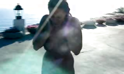 Redhead chick Queeny Love swallows fresh jizz for breakfast