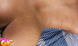 Hot chocolate girl sucking dick by Black Gfs studio