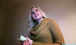 Dick-addicted blonde is getting payed for the sex