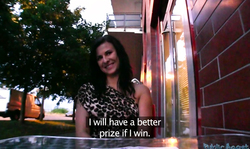 Impressive brunette is getting seduced by a hot fucker