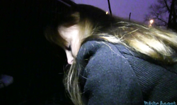 An innocent mademoiselle is performing a gorgeous blowjob