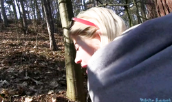 Impressive blowjob is sucking my cock in the video by Public Agent