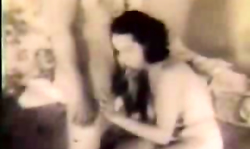 The sexiest 60's Retro sex featuring a hot-shaped brunette