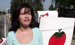 Black-haired MILf rides on the big cocks in Road Gang Bangs