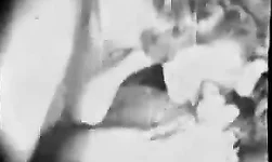 Small-tit Retro chick in stockings gets orally banged