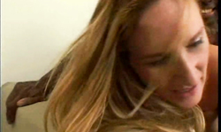 Cute white chick rides a massive interracial snake for the first time