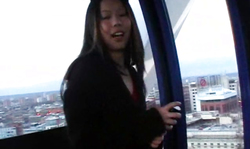 UK Flashers Asian strokes her tight muff in public place