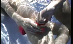 Two fully naked lesbians are playing in dirty underwater games