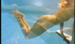 Leggy cutie with small tits shows off her amazing naked body underwater