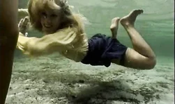 Four sexy as fuck cuties are showing their goods Underwater