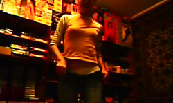 Sexy Russian amateur spotted showing off her ass in shorts