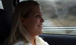 Nice behind the scenes with a very slender brunette in black bikinis