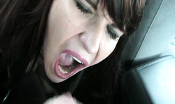 The hottest blowjob in the car performed by Aische Pervers