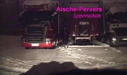 Busty hoe Aische Pervers sucks a juicy big dick and swallows the load