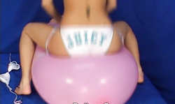 Ultimate balloon fetish hotness with a jumping young beauty