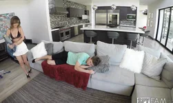 Step-Sister Curious About Step-Brother's Cock